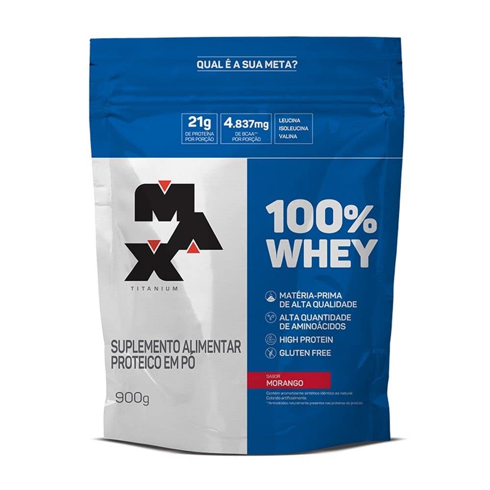 Max Titanium Refil 100% Whey Protein 900g