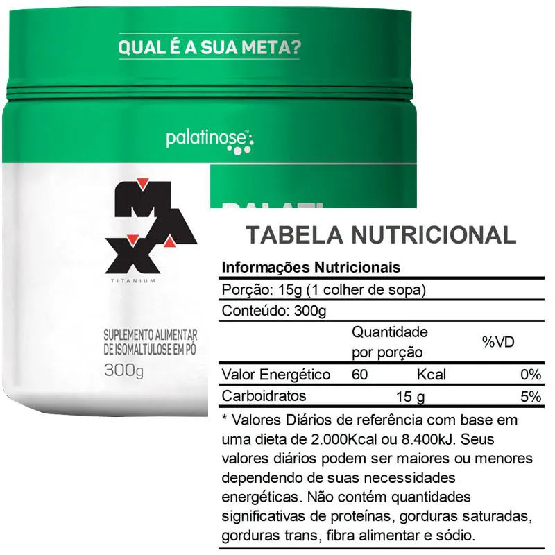Max Titanium Palatinose Natural Sabor Uva 300g