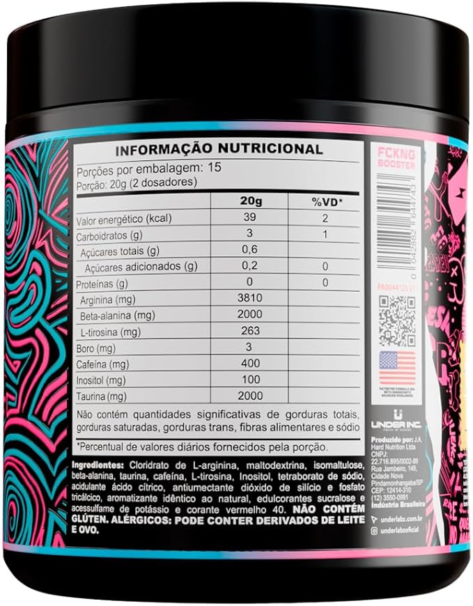Under Labz Pré Treino Fckng Booster Ecstasy Energy 300g