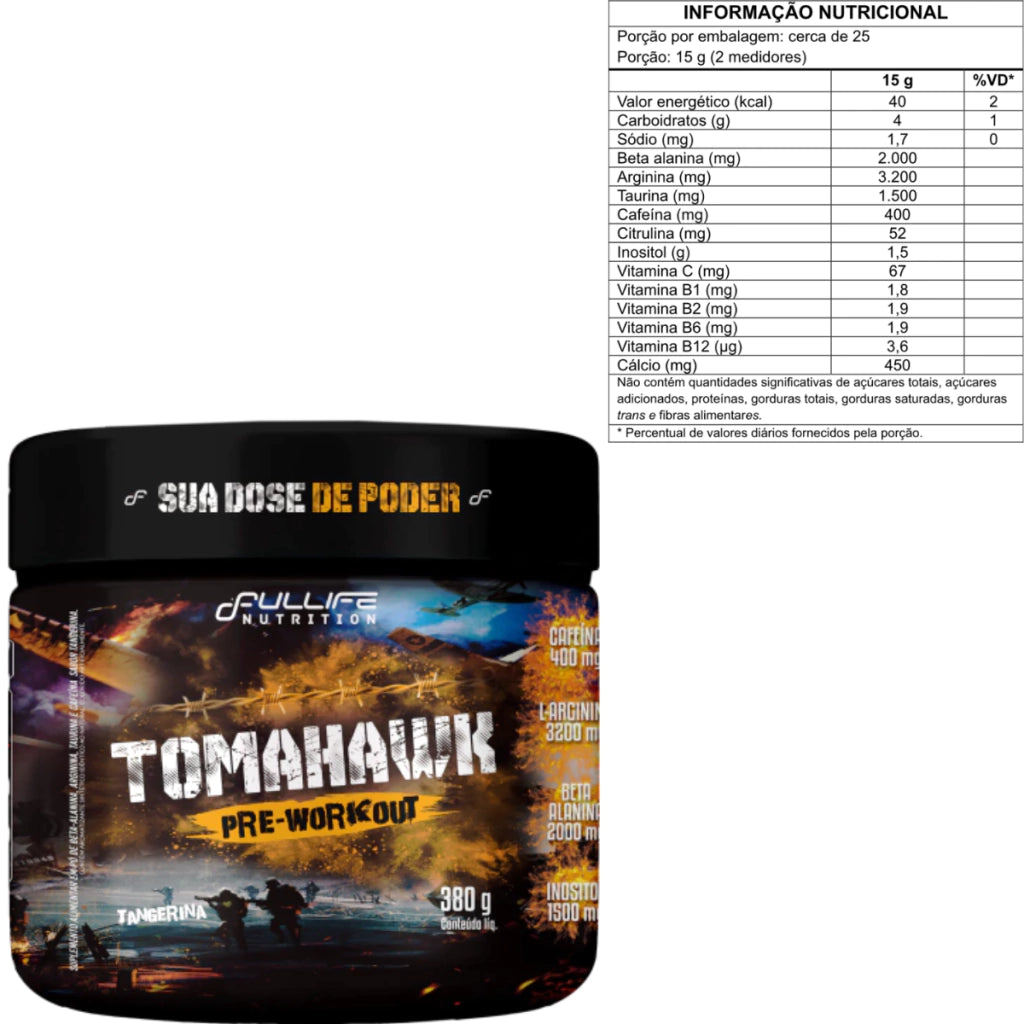 Full Life Pré Treino Tomahawk 380g