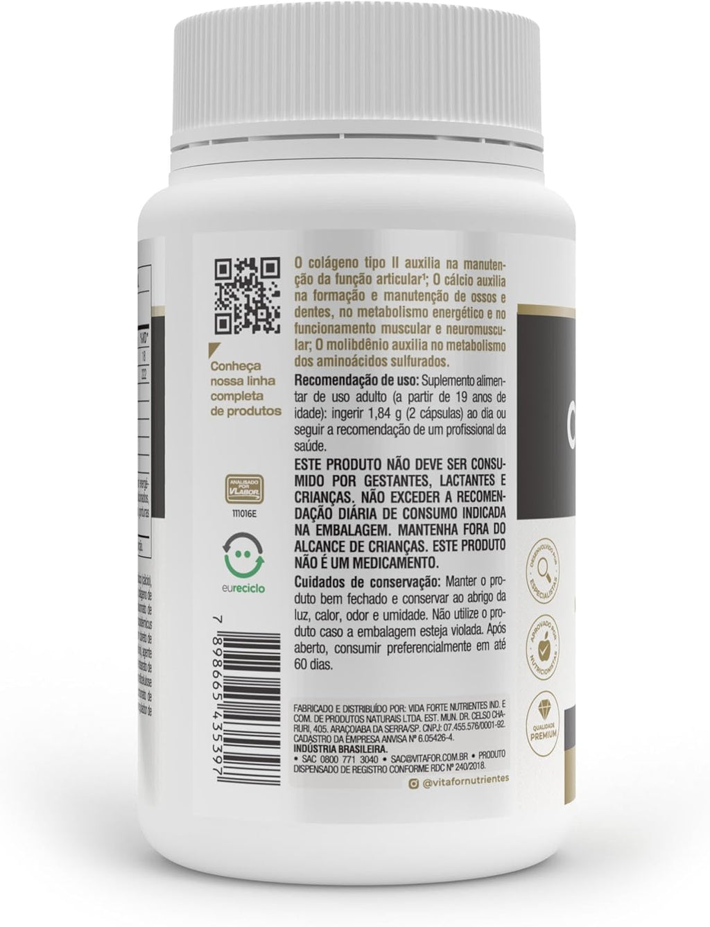 Vitafor Colagentek Tipo 2 60 Caps