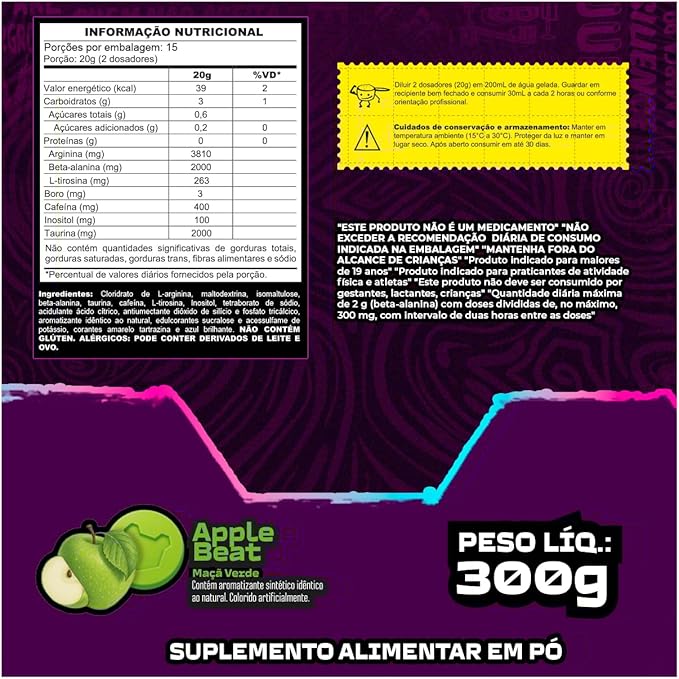 Under Labz Pré Treino Fckng Booster Ecstasy Energy 300g