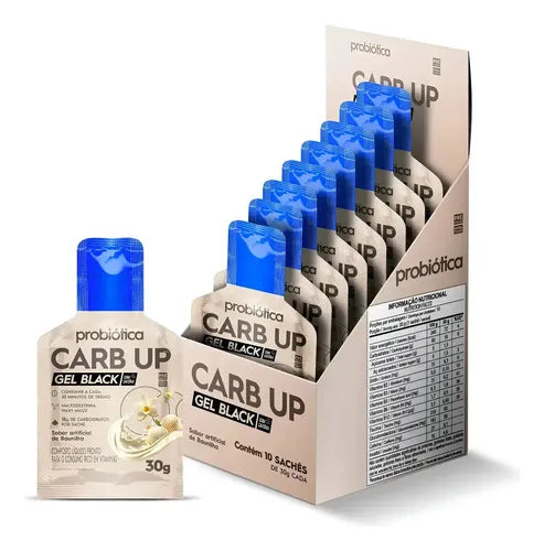 Probiótica Carb-Up Gel Black cx c/10 Sachês 30g Baunilha