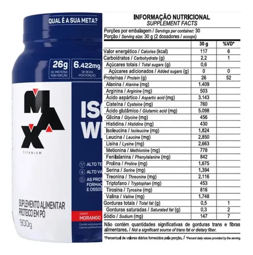 Max Titanium Iso Whey Protein 900g