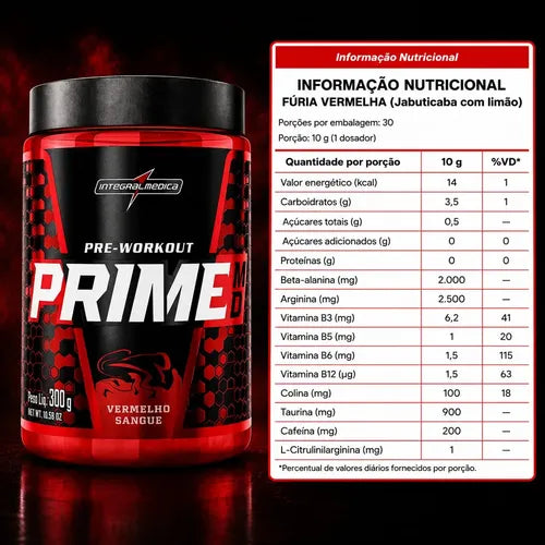 Integralmedica Pré Treino Prime MD 300g
