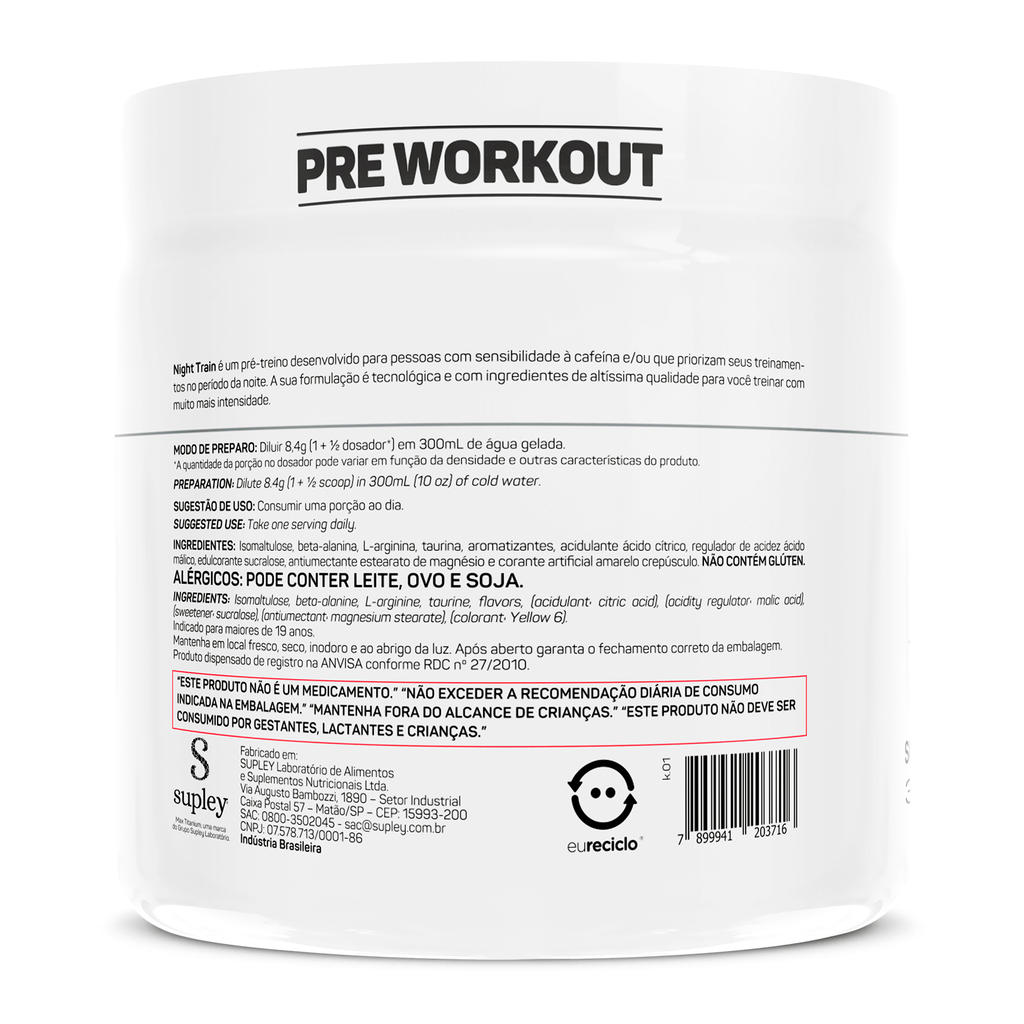 Max Titanium Pré Treino Nigth Train 300g