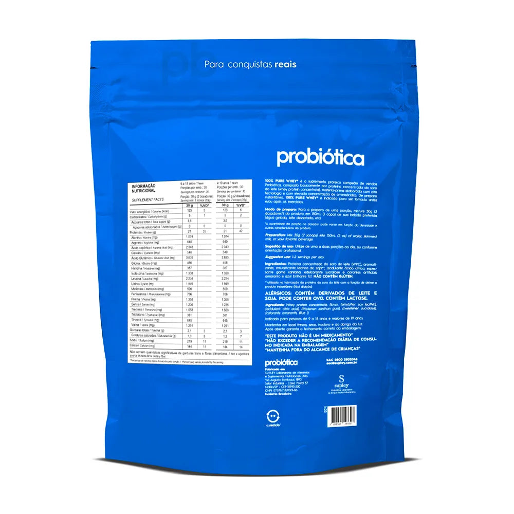 Probiótica Refil 100% Whey Protein 900g
