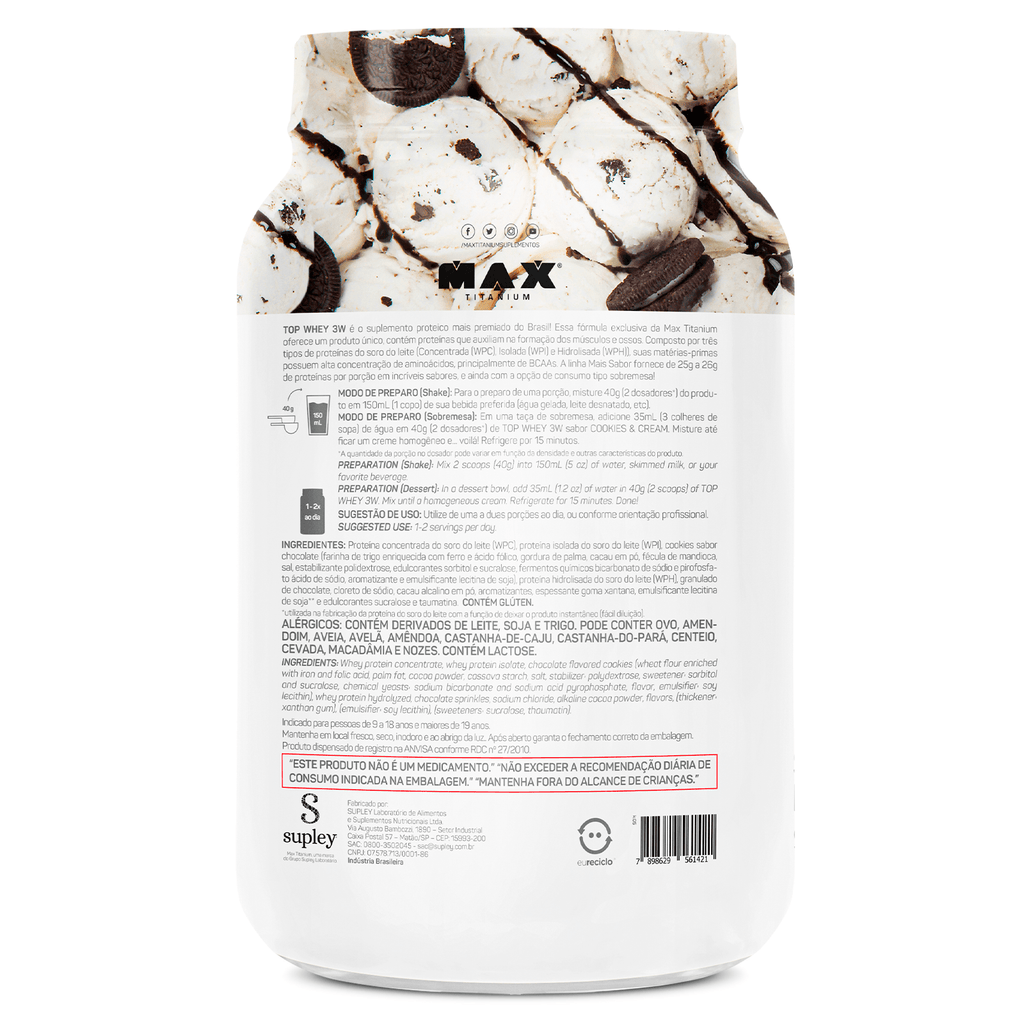 Max Titanium 3W Whey Protein 900g