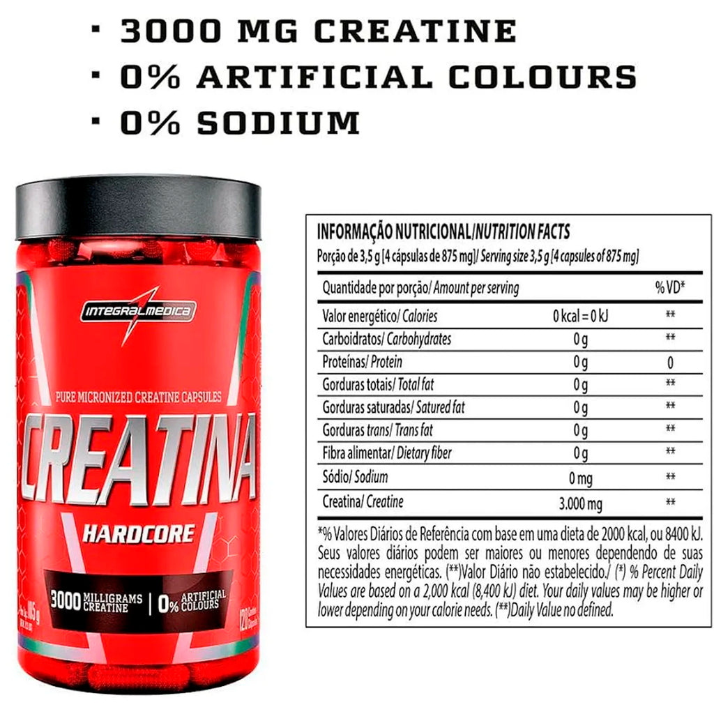 Integralmedica Creatina Hardcore 120 Caps