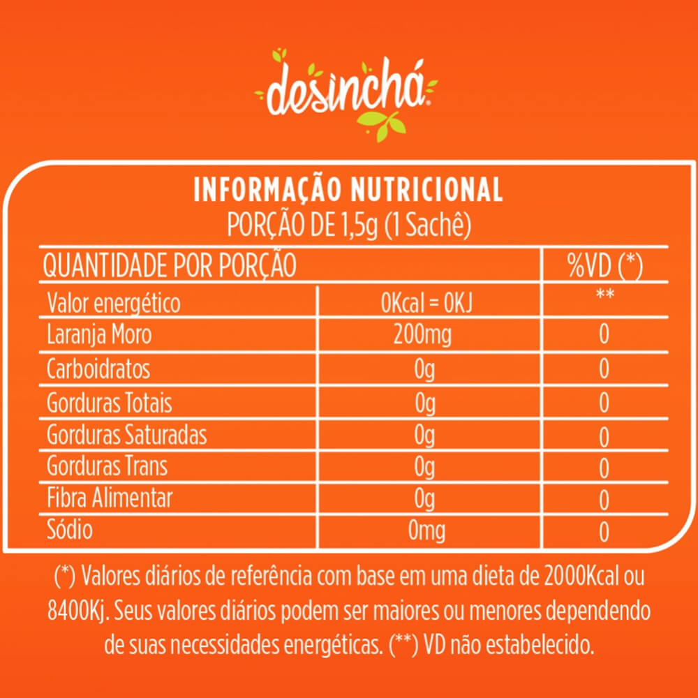 Desinchá 10 Sachês Laranja com Canela
