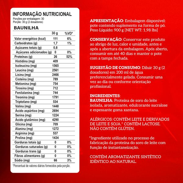 Integralmedica Whey Protein Triple Zero Iso 900g