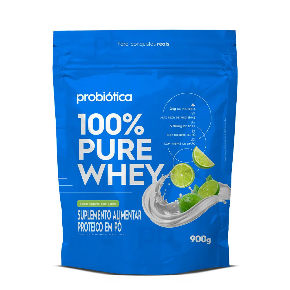 Probiótica Refil 100% Whey Protein 900g Iogurte de Limao